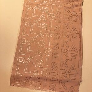 Karl Lagerfeld light pink scarf